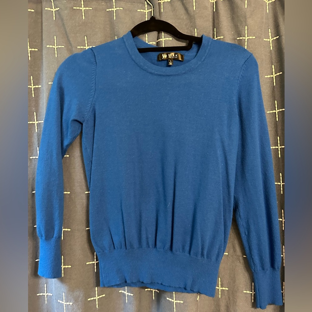 Blue Crew Neck Sweater